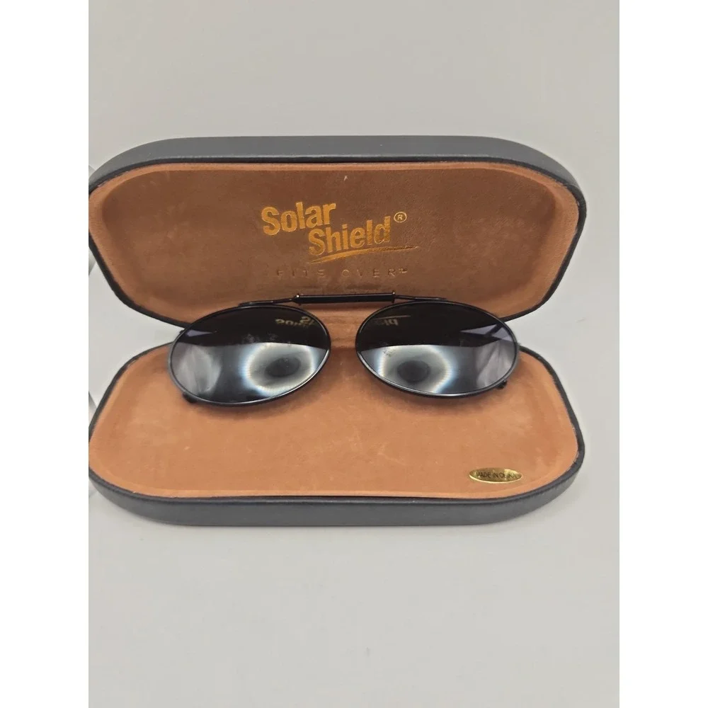 Solar Shield Fits Over Clip On Sunglasses With Case